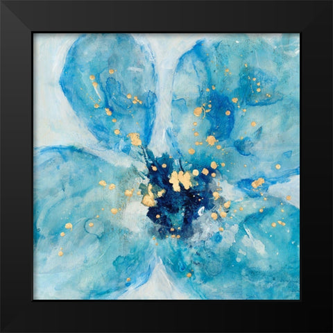 Searching in Blue II Black Modern Wood Framed Art Print by Combs, Joyce