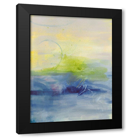 Breezy Days II Black Modern Wood Framed Art Print with Double Matting by Combs, Joyce