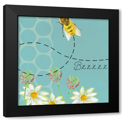 Honeybee Hive II Black Modern Wood Framed Art Print by Longley, Alicia