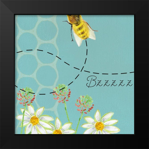 Honeybee Hive II Black Modern Wood Framed Art Print by Longley, Alicia