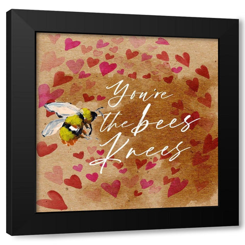 Bees Knees I Black Modern Wood Framed Art Print by Parker, Jennifer Paxton