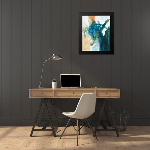 Foxy Friends I Black Modern Wood Framed Art Print by Combs, Joyce