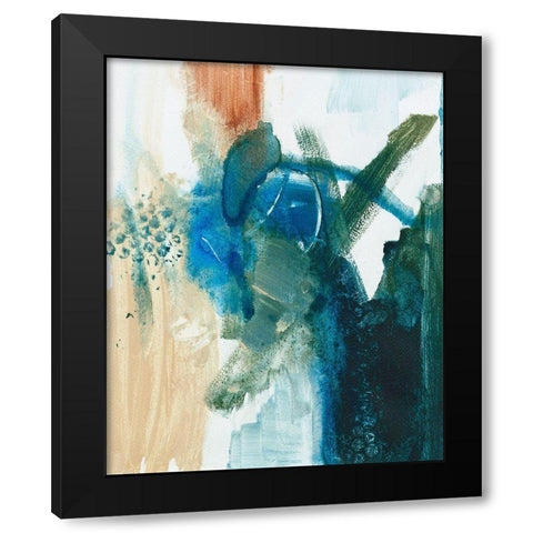 Foxy Friends I Black Modern Wood Framed Art Print by Combs, Joyce