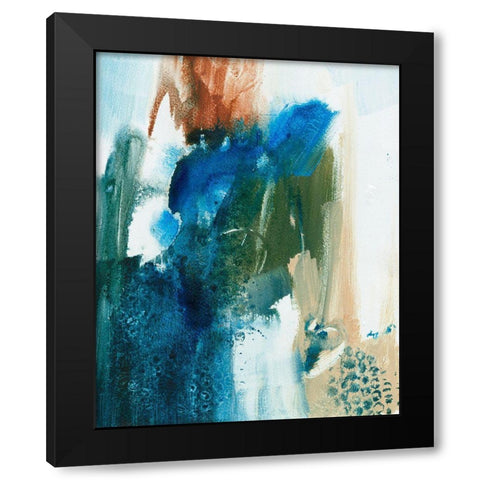 Foxy Friends II Black Modern Wood Framed Art Print by Combs, Joyce