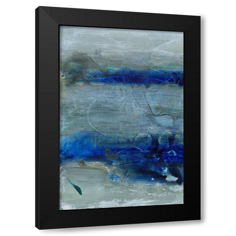 Blue Morning Tide I Black Modern Wood Framed Art Print by Combs, Joyce