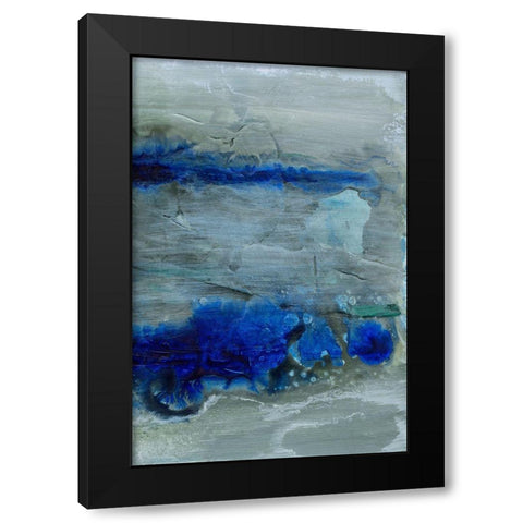 Blue Morning Tide II Black Modern Wood Framed Art Print by Combs, Joyce