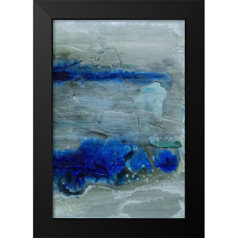 Blue Morning Tide II Black Modern Wood Framed Art Print by Combs, Joyce