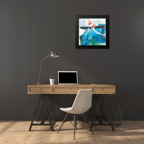 Motion I Black Modern Wood Framed Art Print by Combs, Joyce