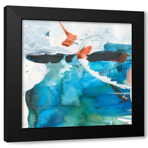 Motion I Black Modern Wood Framed Art Print with Double Matting by Combs, Joyce