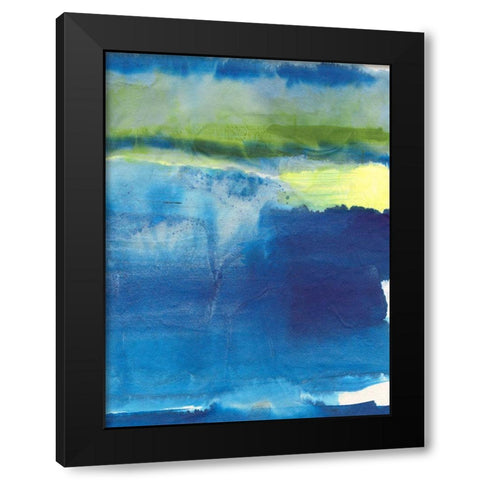 Deep Blue Thoughts I Black Modern Wood Framed Art Print by Combs, Joyce