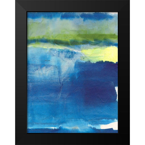 Deep Blue Thoughts I Black Modern Wood Framed Art Print by Combs, Joyce