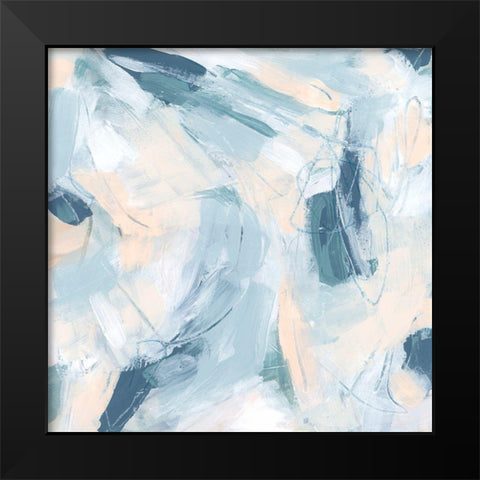 Candy Swirl I Black Modern Wood Framed Art Print by Vess, June Erica