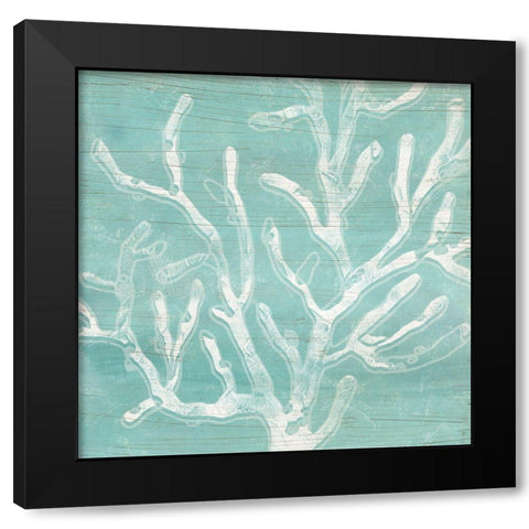 Cerulean Sea Coral I Black Modern Wood Framed Art Print with Double Matting by Vess, June Erica
