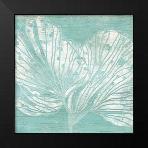 Cerulean Sea Coral II Black Modern Wood Framed Art Print by Vess, June Erica