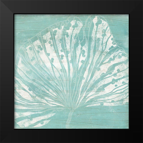 Cerulean Sea Coral III Black Modern Wood Framed Art Print by Vess, June Erica