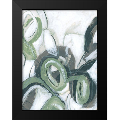 Green Cycle II Black Modern Wood Framed Art Print by Vess, June Erica
