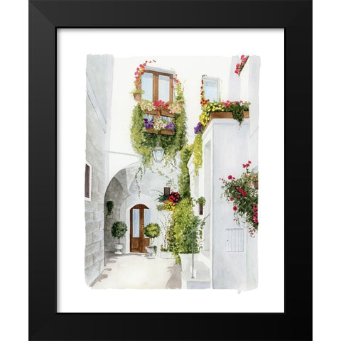 Bougainvilla Alley I Black Modern Wood Framed Art Print by Popp, Grace