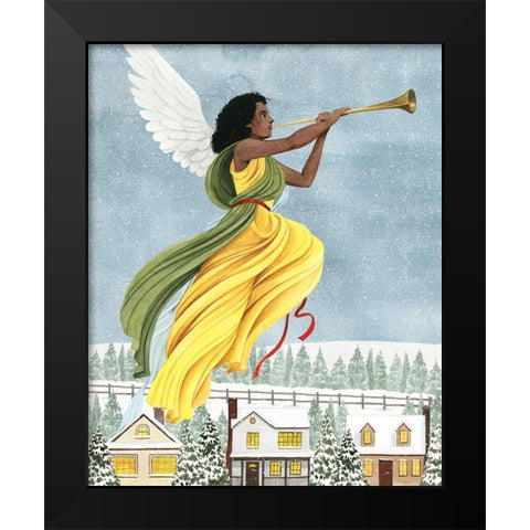 Christmas Angel I Black Modern Wood Framed Art Print by Popp, Grace