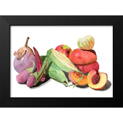 Farmers Market I Black Modern Wood Framed Art Print by Longley, Alicia