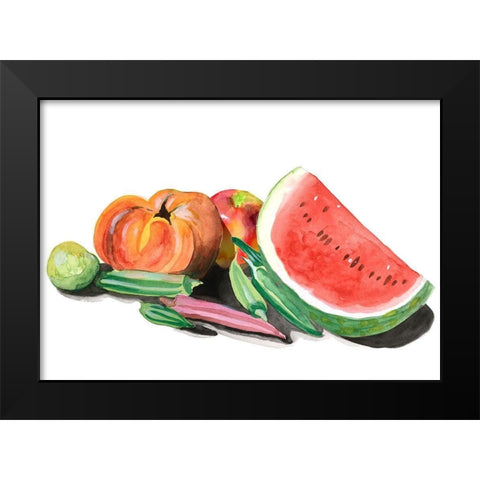 Farmers Market II Black Modern Wood Framed Art Print by Longley, Alicia