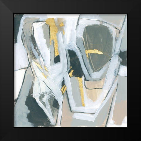 Neutral Echoes I Black Modern Wood Framed Art Print by Vess, June Erica