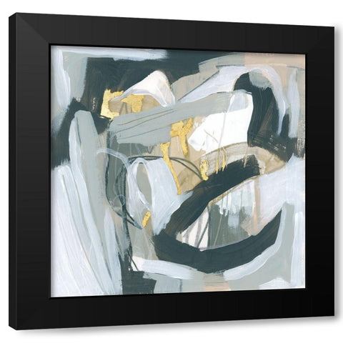 Neutral Echoes III Black Modern Wood Framed Art Print by Vess, June Erica