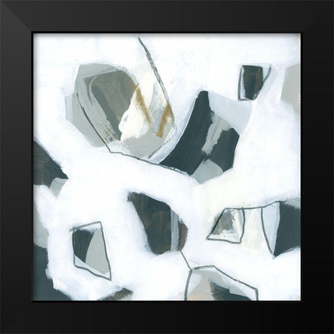 Marble Flecks I Black Modern Wood Framed Art Print by Vess, June Erica