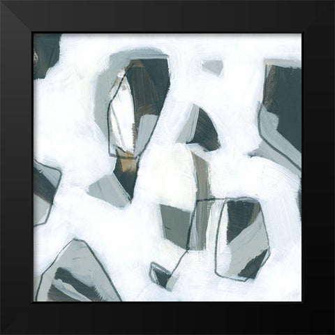 Marble Flecks III Black Modern Wood Framed Art Print by Vess, June Erica