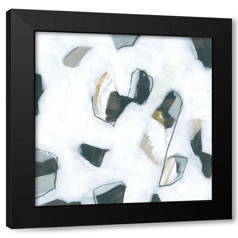 Marble Flecks IV Black Modern Wood Framed Art Print by Vess, June Erica