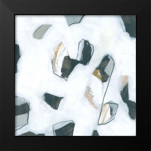 Marble Flecks IV Black Modern Wood Framed Art Print by Vess, June Erica