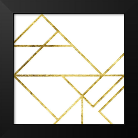 Gilded Angle I Black Modern Wood Framed Art Print by Vess, June Erica