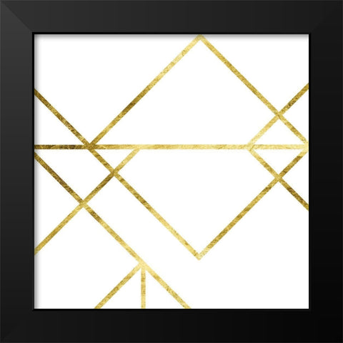 Gilded Angle II Black Modern Wood Framed Art Print by Vess, June Erica