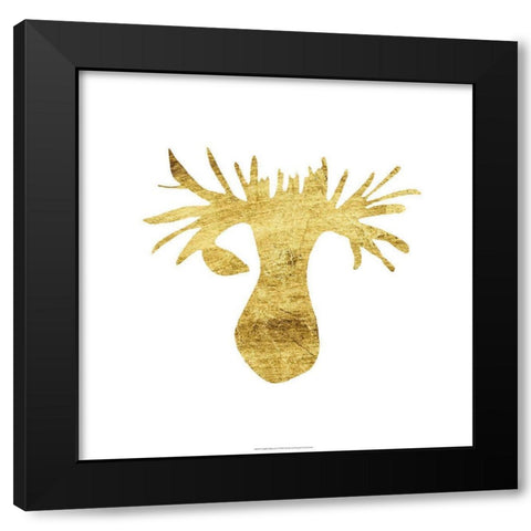 Gilded Silhouette I Black Modern Wood Framed Art Print with Double Matting by Vision Studio