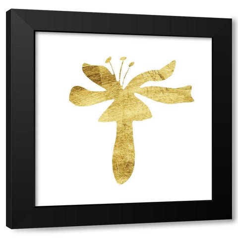 Gilded Silhouette III Black Modern Wood Framed Art Print with Double Matting by Vision Studio