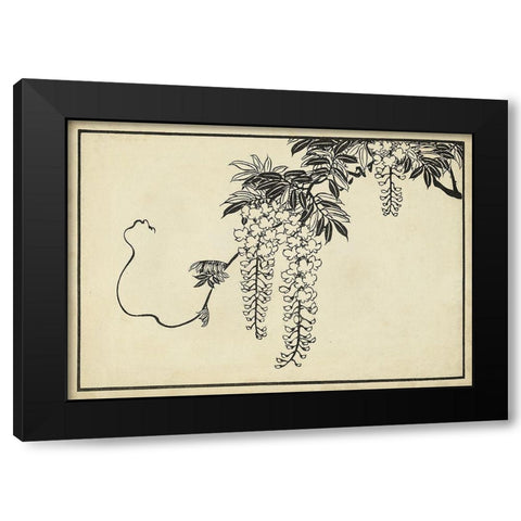 Japanese Wisteria I A Black Modern Wood Framed Art Print with Double Matting by Unknown