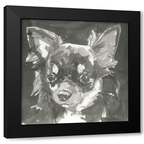 A Very Neutral Modern Dog XI Black Modern Wood Framed Art Print by Cartissi