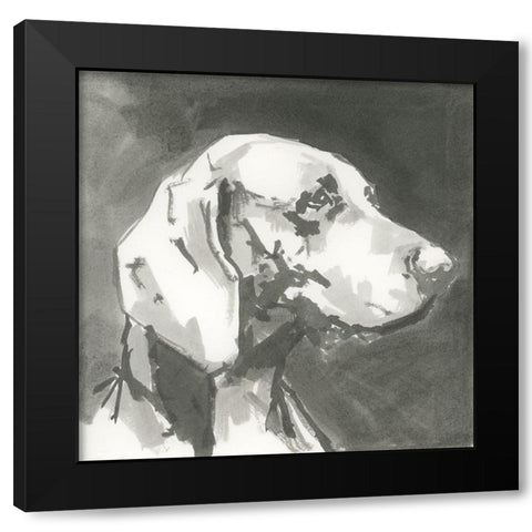 A Very Neutral Modern Dog XII Black Modern Wood Framed Art Print by Cartissi