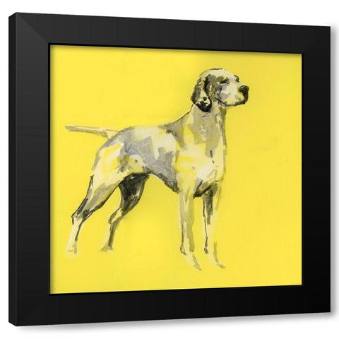 A Very Pop Modern Dog I Black Modern Wood Framed Art Print by Cartissi