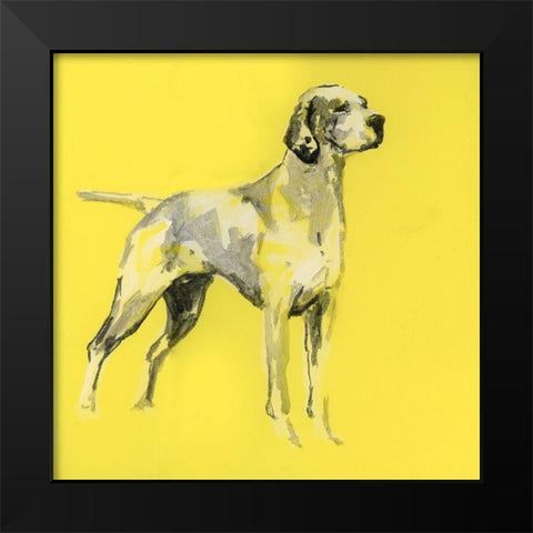 A Very Pop Modern Dog I Black Modern Wood Framed Art Print by Cartissi