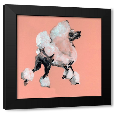 A Very Pop Modern Dog II Black Modern Wood Framed Art Print with Double Matting by Cartissi