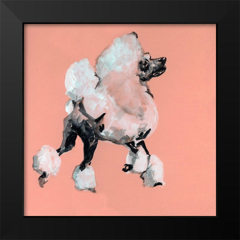 A Very Pop Modern Dog II Black Modern Wood Framed Art Print by Cartissi