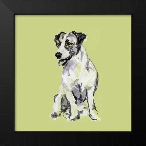 A Very Pop Modern Dog III Black Modern Wood Framed Art Print by Cartissi