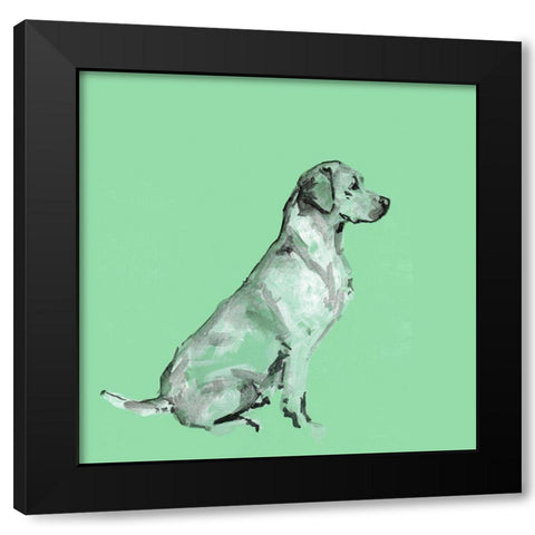 A Very Pop Modern Dog V Black Modern Wood Framed Art Print with Double Matting by Cartissi