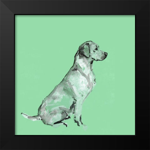 A Very Pop Modern Dog V Black Modern Wood Framed Art Print by Cartissi