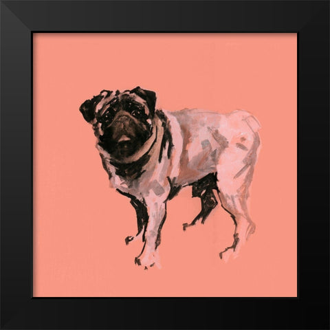 A Very Pop Modern Dog VII Black Modern Wood Framed Art Print by Cartissi