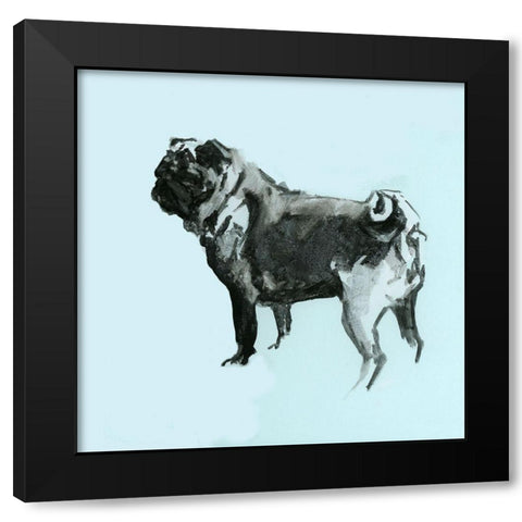A Very Pop Modern Dog VIII Black Modern Wood Framed Art Print by Cartissi