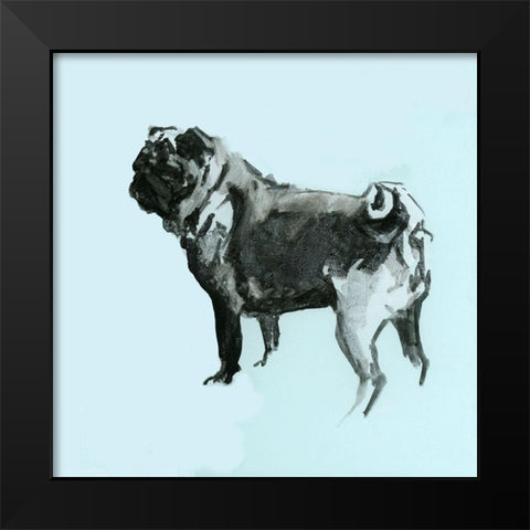 A Very Pop Modern Dog VIII Black Modern Wood Framed Art Print by Cartissi