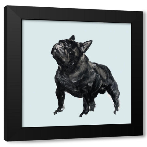 A Very Pastel Modern Dog III Black Modern Wood Framed Art Print by Cartissi