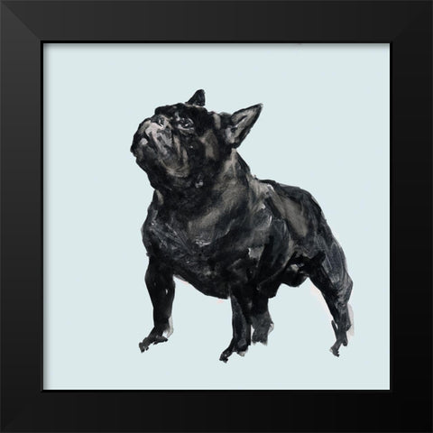 A Very Pastel Modern Dog III Black Modern Wood Framed Art Print by Cartissi