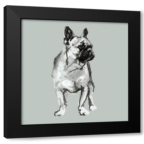 A Very Pastel Modern Dog IX Black Modern Wood Framed Art Print with Double Matting by Cartissi
